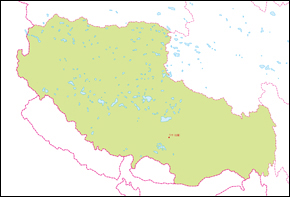 チベット自治区地図(省都あり)の小さい画像