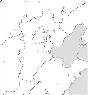 河北省白地図の小さい画像