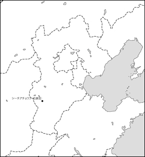 河北省白地図(省都あり)の小さい画像