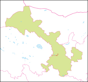 甘粛省地図(省都あり)の小さい画像