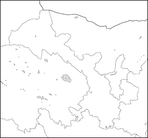 甘粛省白地図の小さい画像