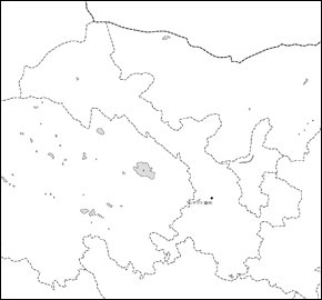甘粛省白地図(省都あり)の小さい画像
