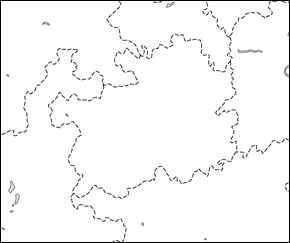 貴州省白地図の小さい画像