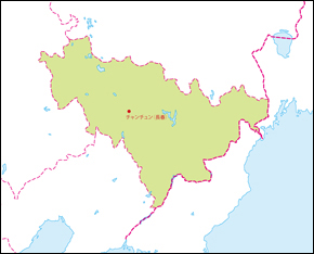 吉林省地図(省都あり)の小さい画像