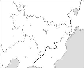 吉林省白地図の小さい画像