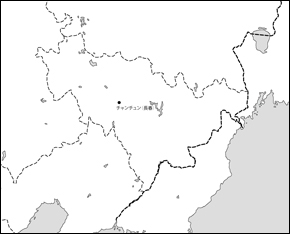 吉林省白地図(省都あり)の小さい画像