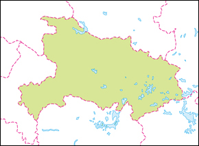 湖北省地図の小さい画像