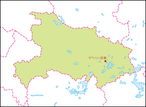 湖北省地図(省都あり)の小さい画像