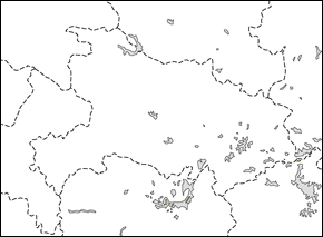 湖北省白地図の小さい画像