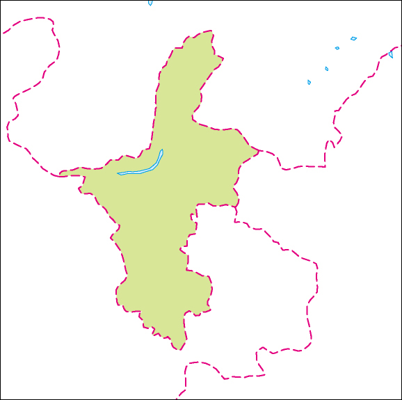 寧夏回族自治区地図のフリーデータの画像