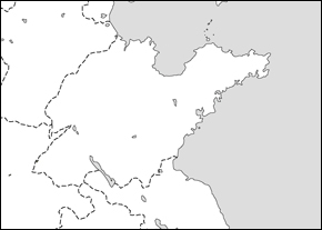 山東省白地図の小さい画像