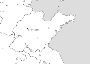 山東省白地図(省都あり)の小さい画像