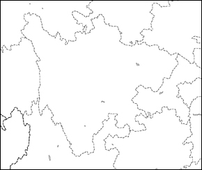 四川省白地図の小さい画像