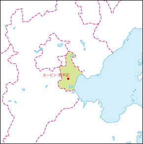 天津市地図(省都あり)の小さい画像