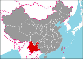 雲南省の位置