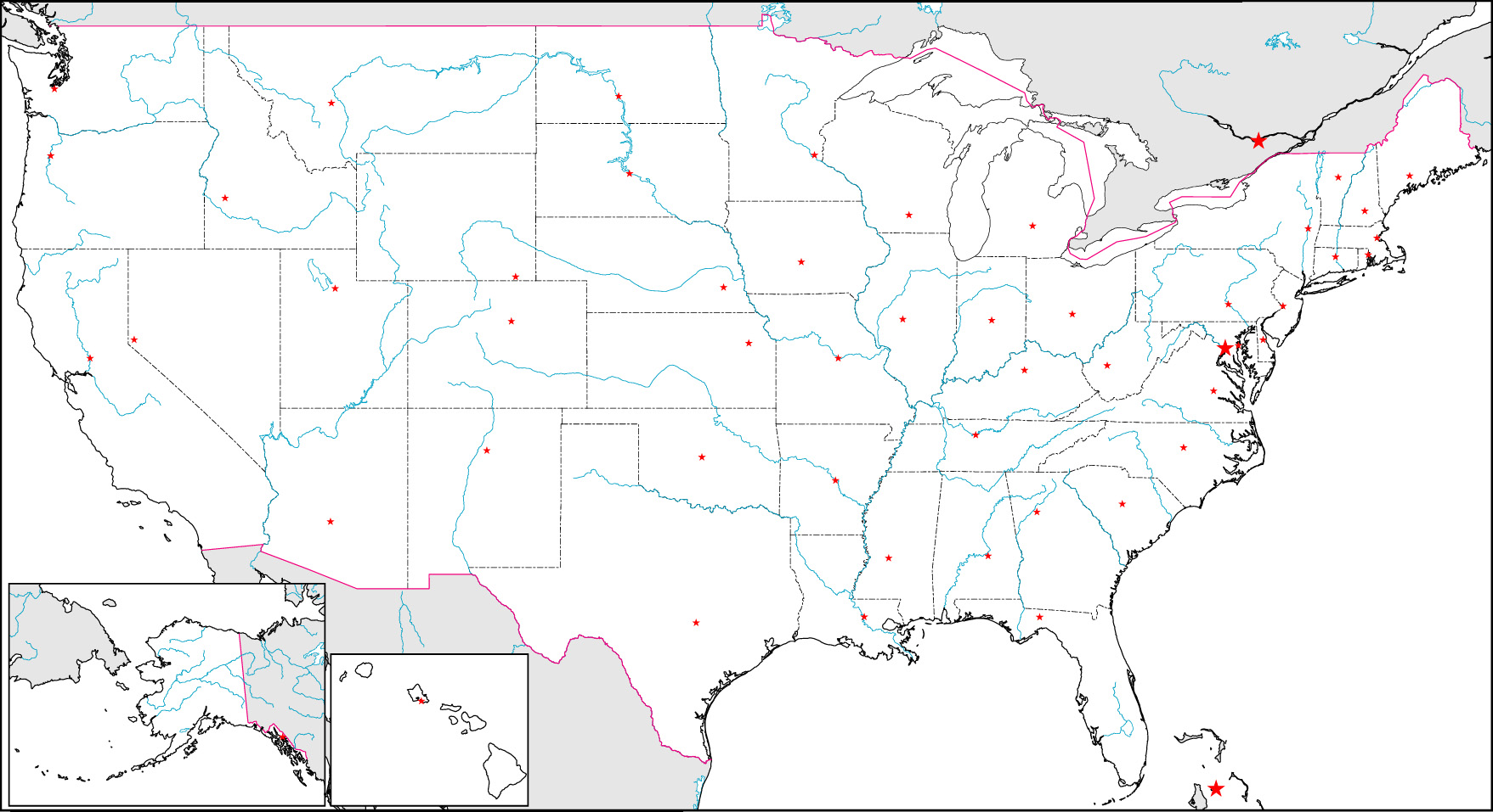 アメリカ 地図 フリー素材 Allis