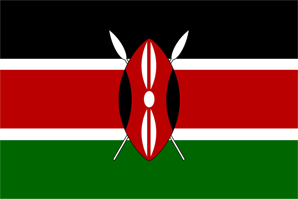 ケニアの国旗 意味やイラストのフリー素材など 世界の国旗 世界の国旗