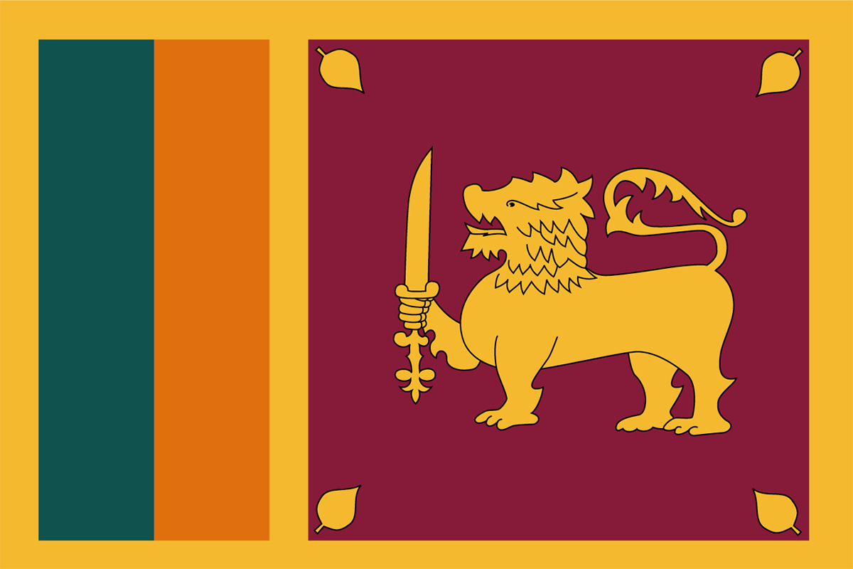 スリランカの国旗 意味やイラストのフリー素材など 世界の国旗 世界の国旗