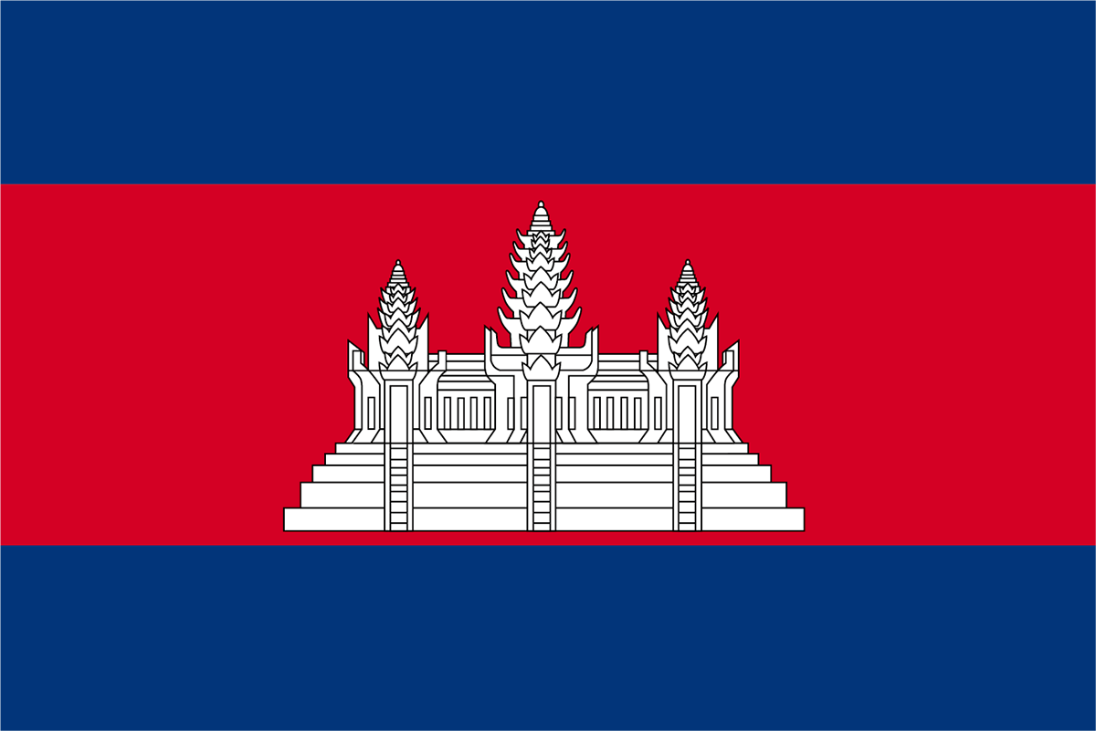 カンボジアの国旗 意味やイラストのフリー素材など 世界の国旗 世界の国旗