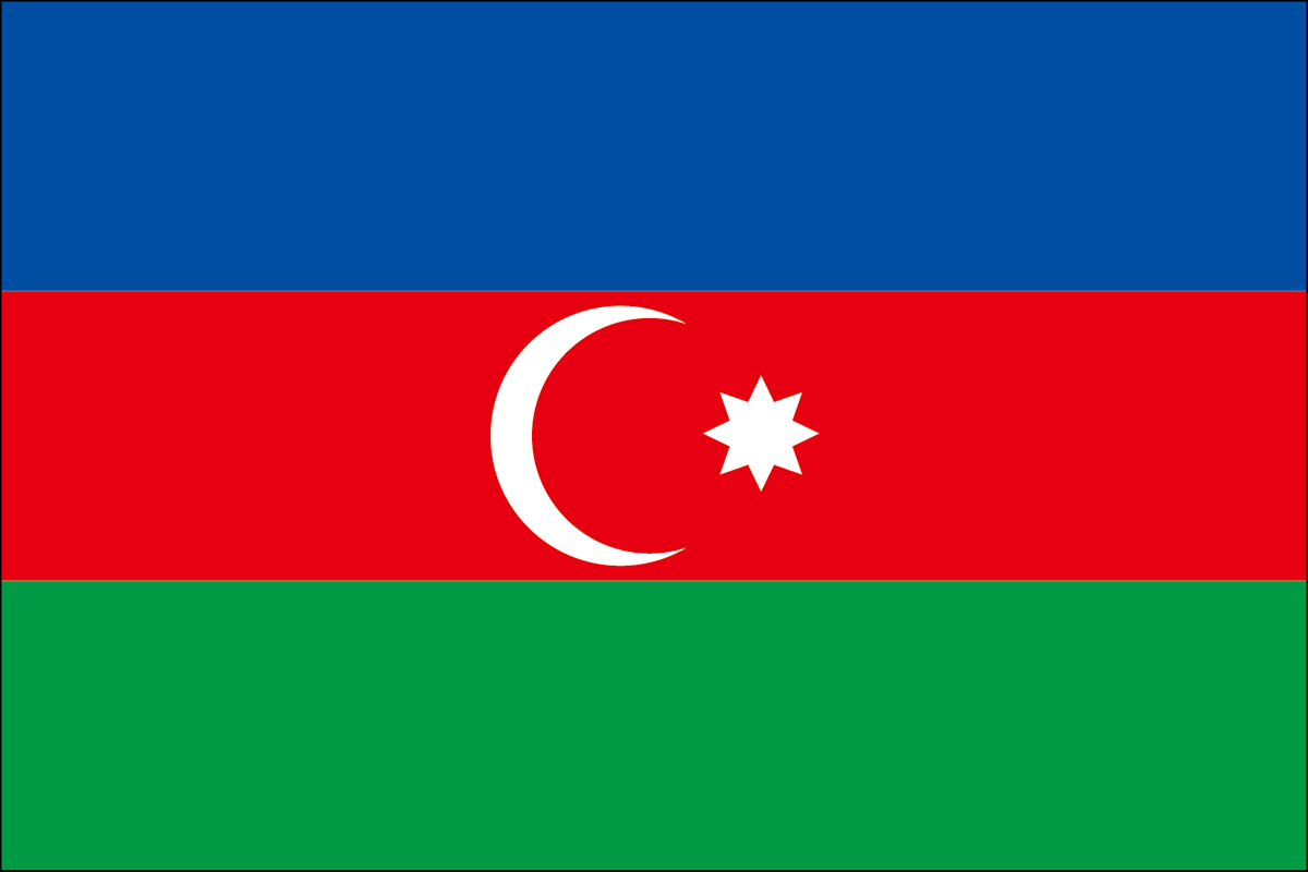 アゼルバイジャンの国旗 意味やイラストのフリー素材など 世界の国旗 世界の国旗