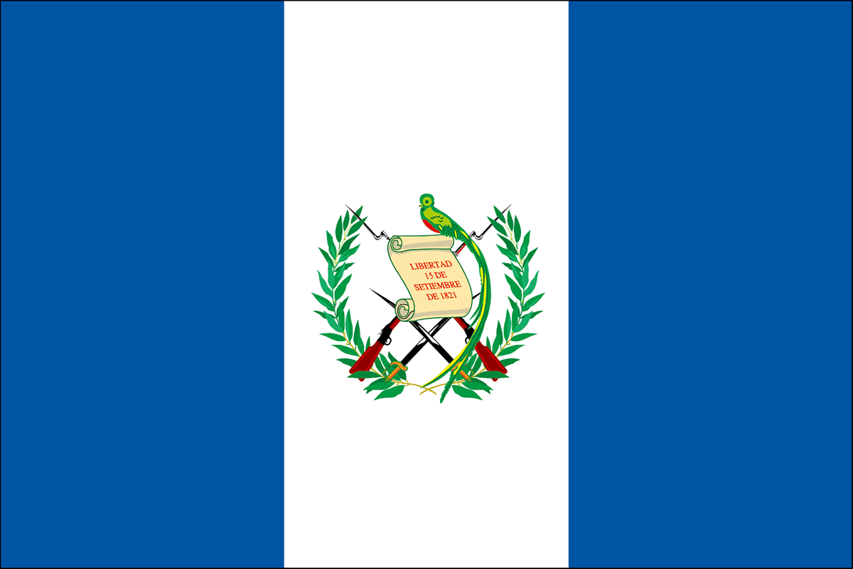 グアテマラの国旗 意味やイラストのフリー素材など 世界の国旗 世界の国旗