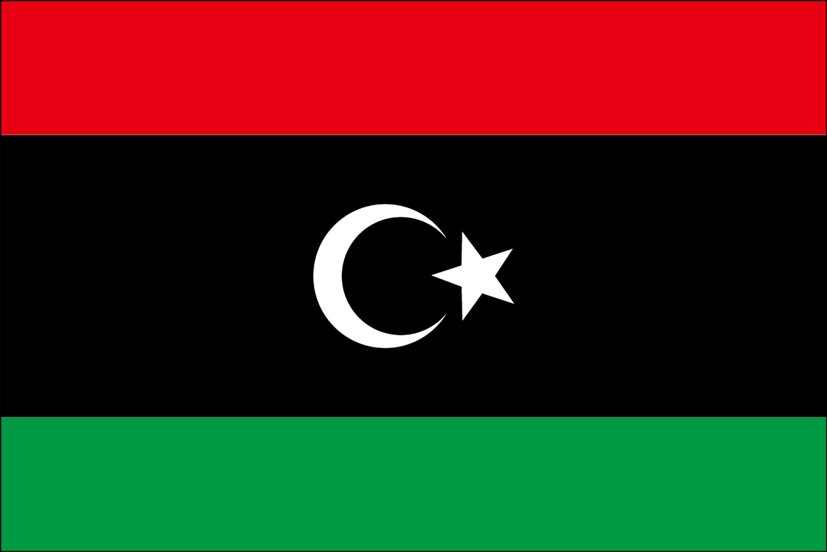 リビアの国旗 意味やイラストのフリー素材など 世界の国旗 世界の国旗