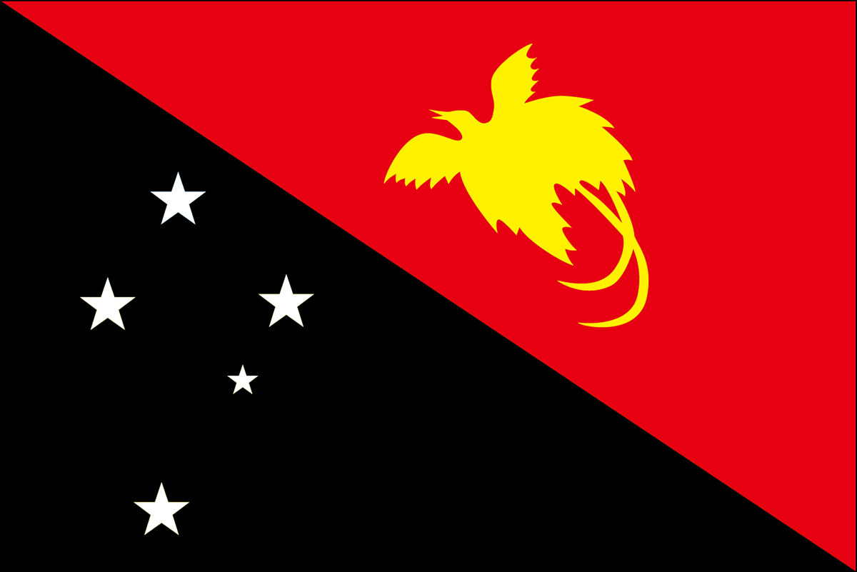 パプアニューギニアの国旗 世界の国旗 世界の国旗