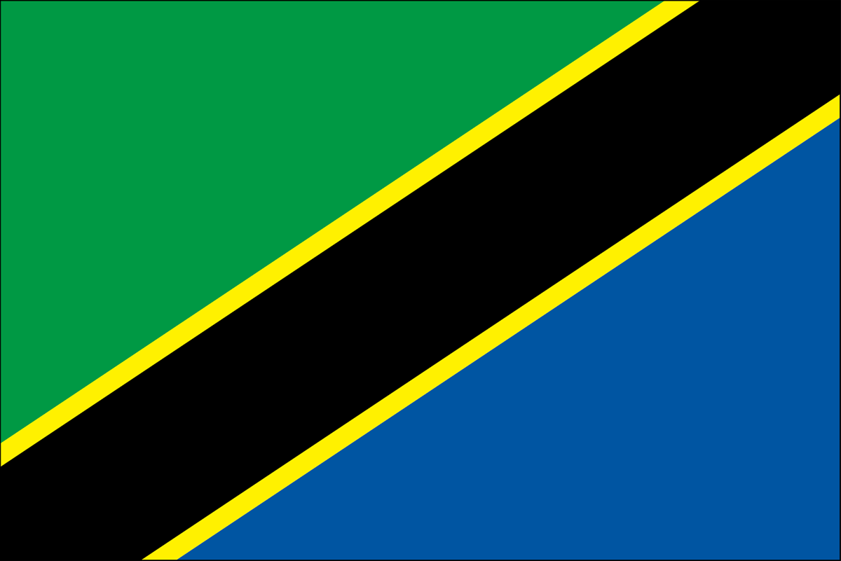タンザニアの国旗 意味やイラストのフリー素材など 世界の国旗 世界の国旗