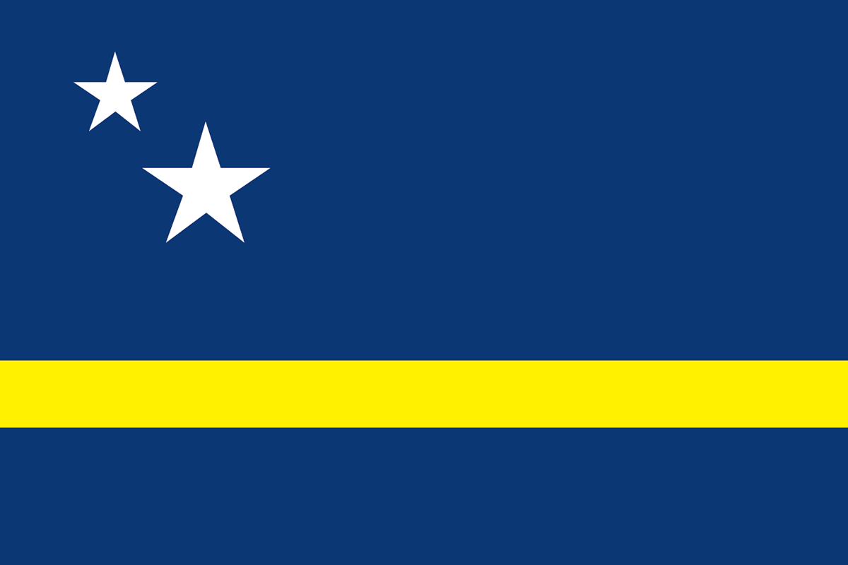 キュラソー島の旗 意味やイラストのフリー素材など 世界の国旗 世界の国旗