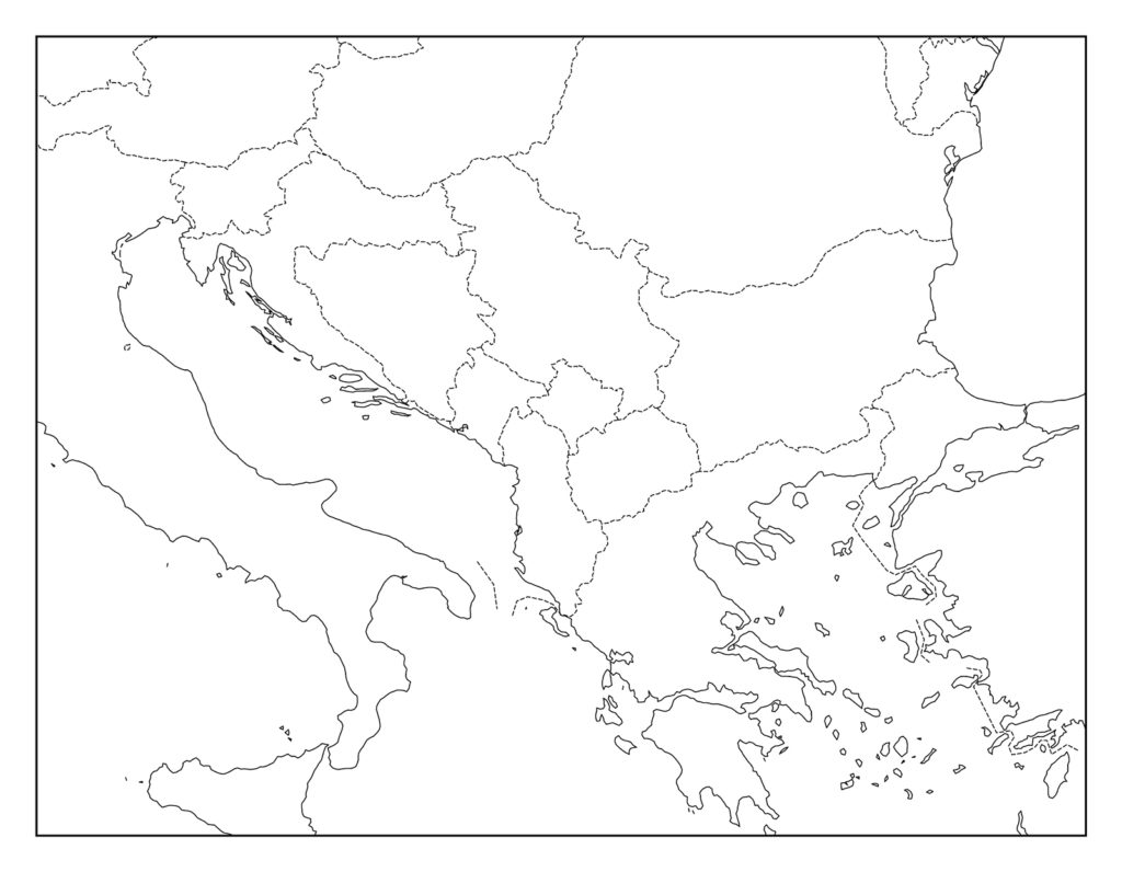 コソボのフリー素材地図 世界地図