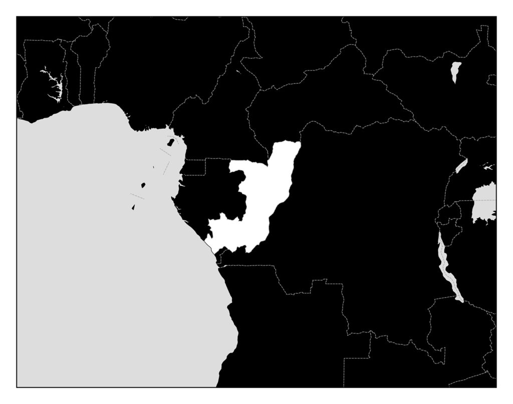 コンゴ共和国のフリー素材地図 世界地図