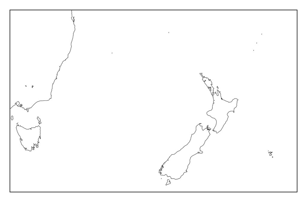 ニュージーランドのフリー素材地図 | 世界地図