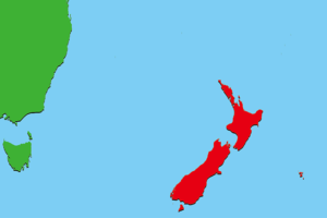 オーストラリアのフリー素材地図 世界地図