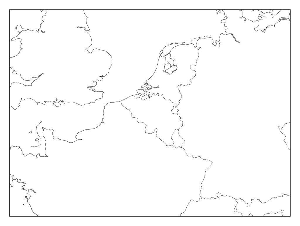 ベルギーのフリー素材地図 世界地図