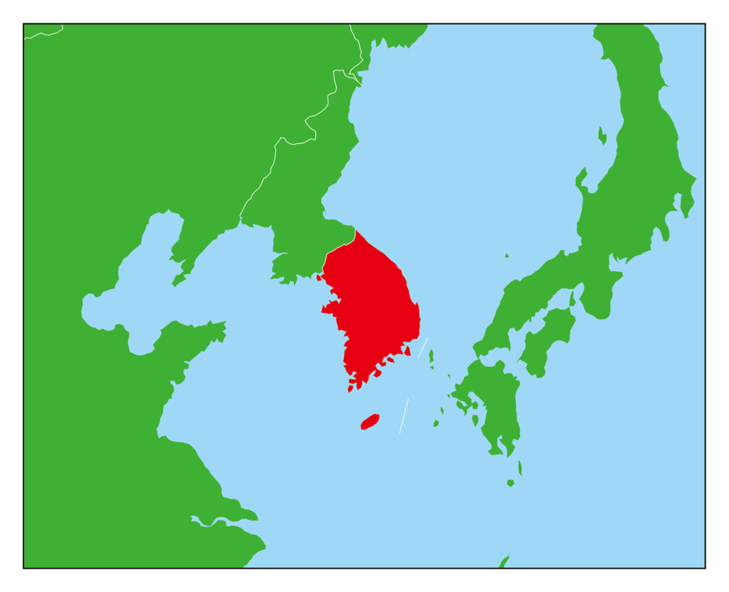 韓国のフリー素材地図 世界地図