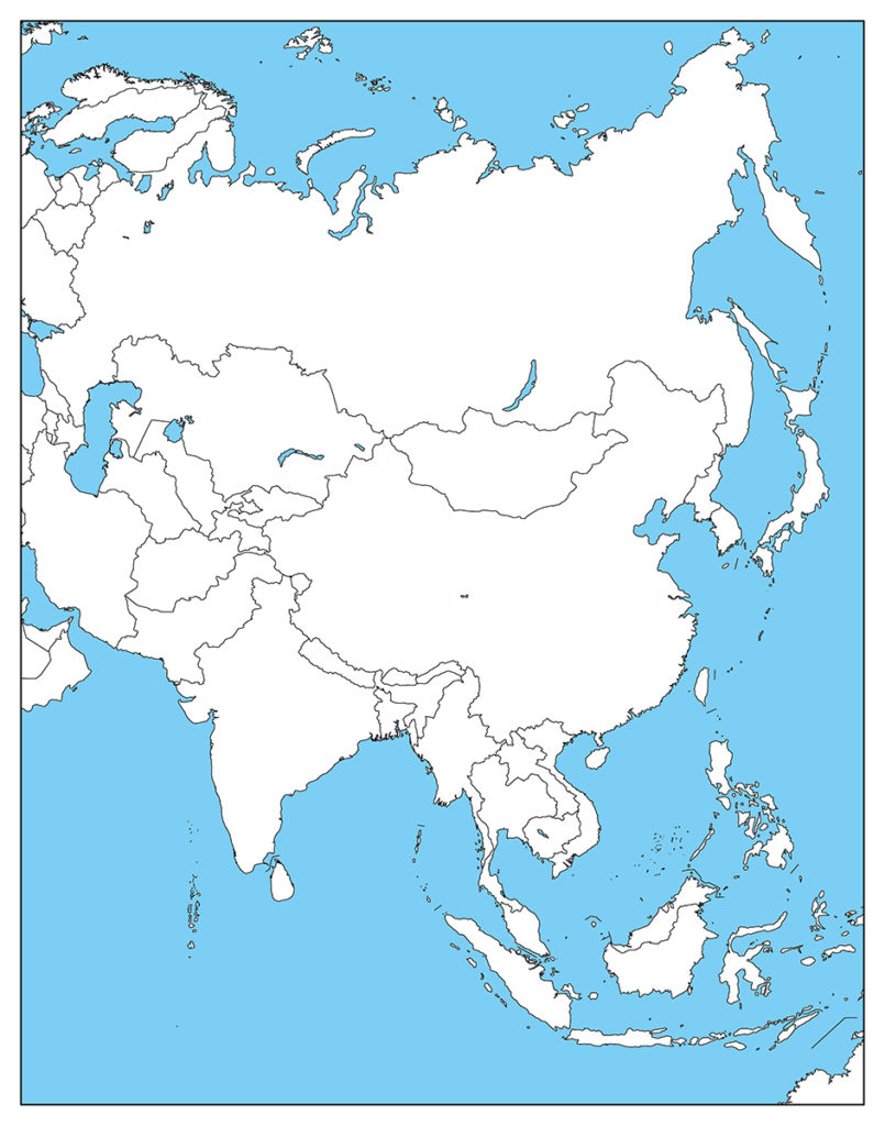 地域地図の白地図フリー画像 世界地図