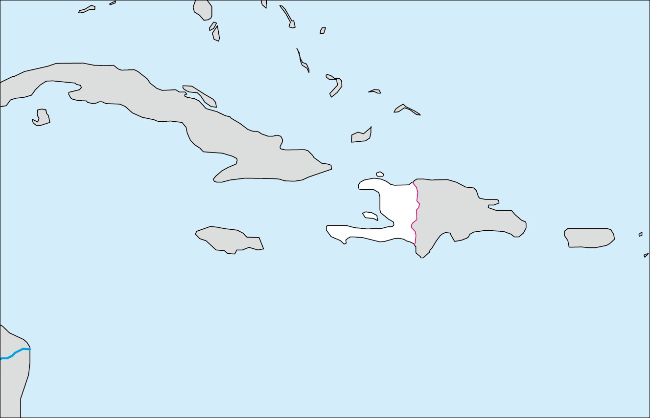 ハイチの白地図 | Blank Maps of Respective Nations